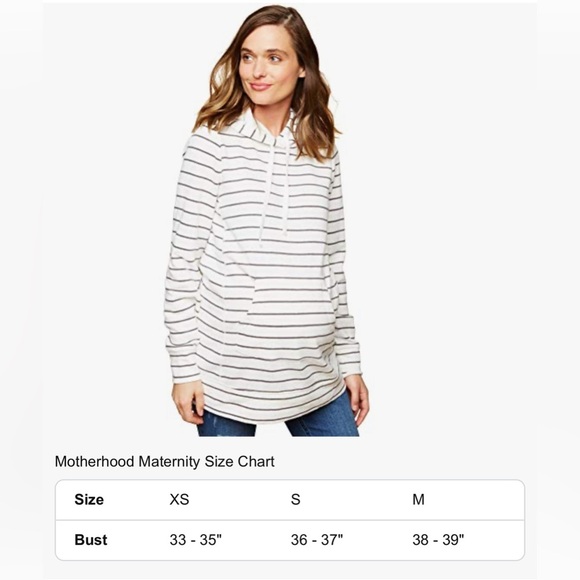 Motherhood Maternity FRENCH TERRY MATERNITY HOODIE Small - Picture 3 of 12